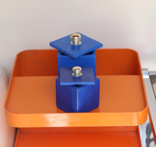 Blue tadelakt square box (set of 3)