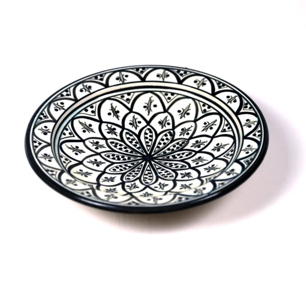 Assiette marocaine Beldi noire 25 cm