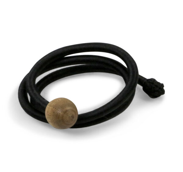 Spring style bracelet in Sabra and wood-Black-