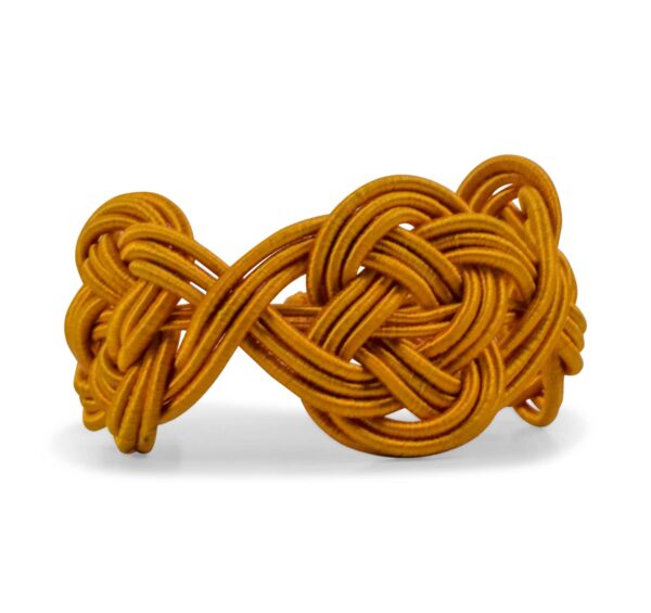 Twisted Bracelet in Sabra-Mustard Yellow-