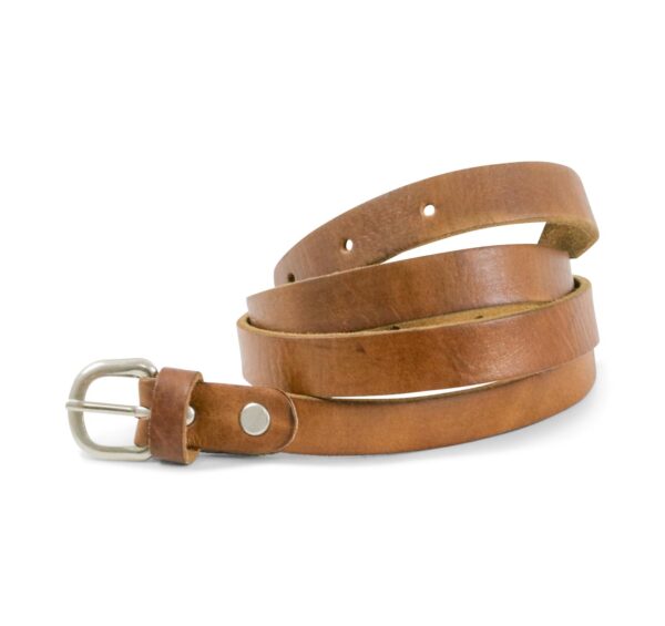 Brown Leather snap belt