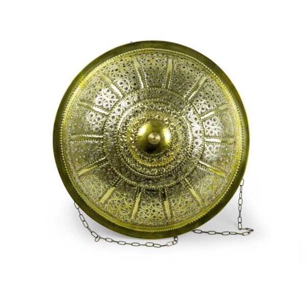 Round brass copper lamp