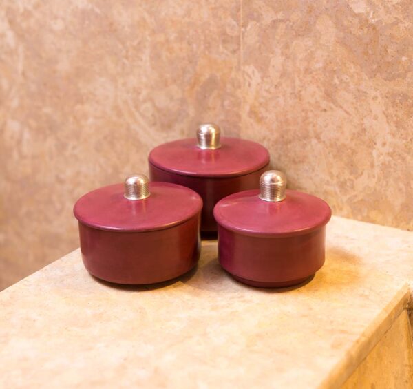 jewlery boxes tadelakt style (set of 3)