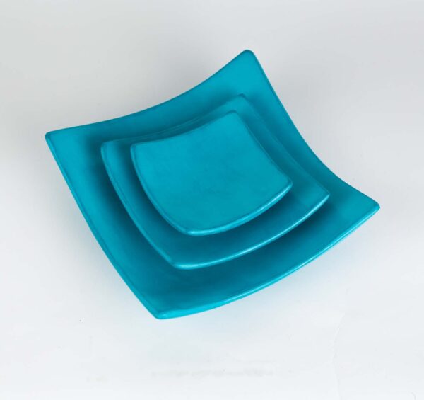 Set of 3 squared plates tadellakt style