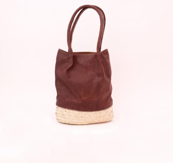 Palm leaves and leather bag 2
