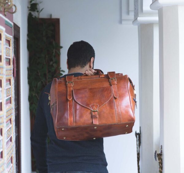 Leather doctor travel bag