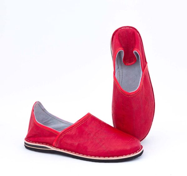 Babouches rouges, Chaussons pour homme