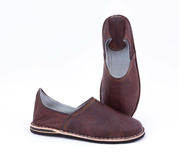 Dark Brown Babouche, Men's slippers