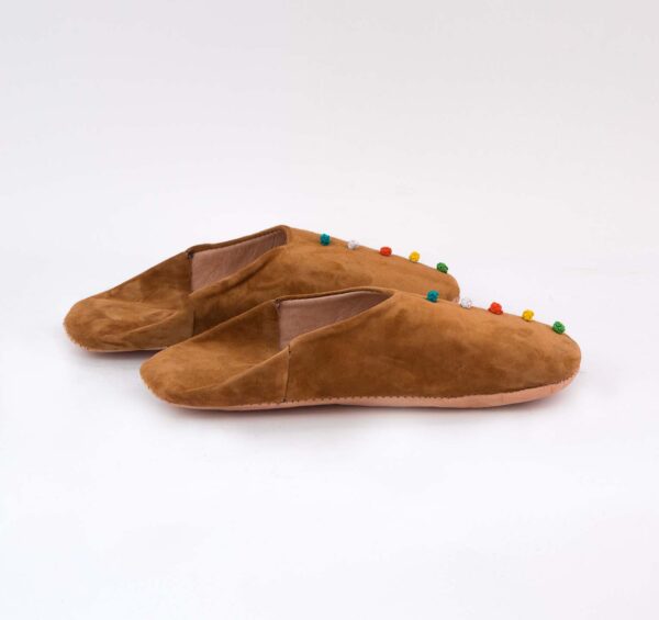 Brown Suede slippers / babouches for women