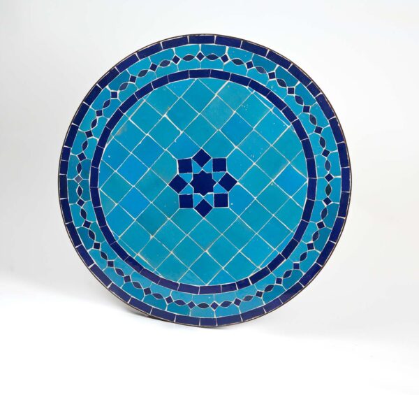 Shades of Blue Mozaic Zellige Table (D60)