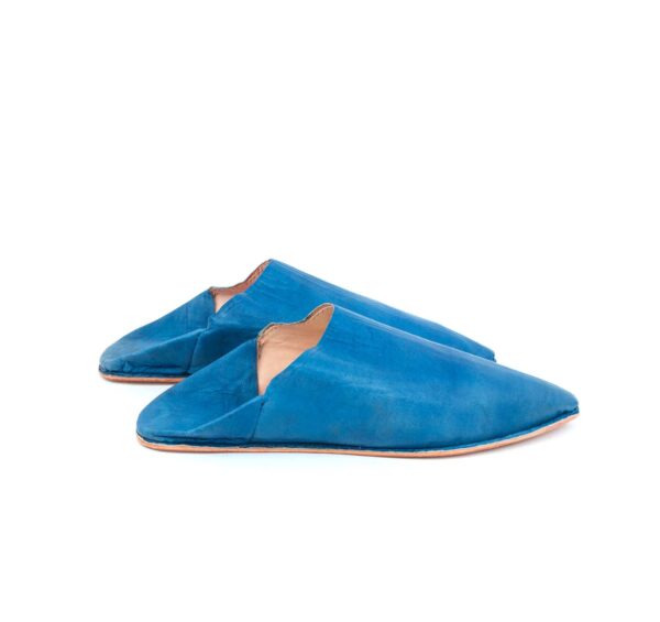 Blue traditional babouche for men