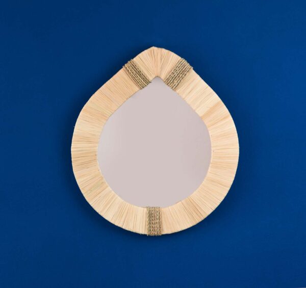 Raffia Décorative wall Mirror (Medium)