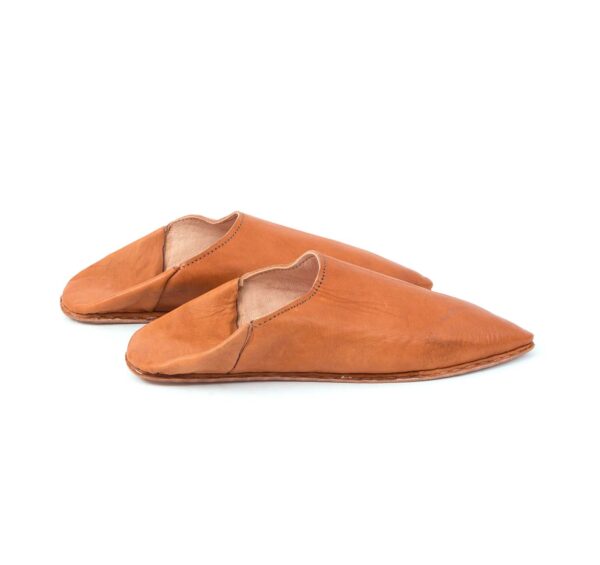 Brown Traditionnal moroccan babouche for men