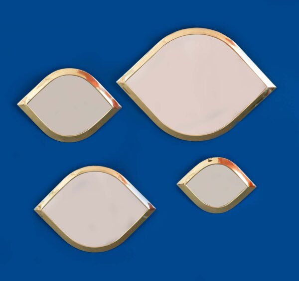 Set of 4 Copper eye shape mirror
