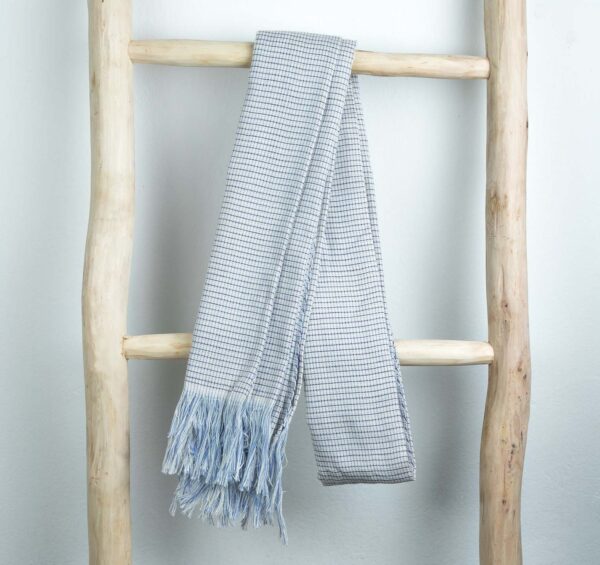 Light Blue Wool Shawl / Wrap