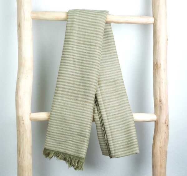 Green Wool Shawl / Wrap