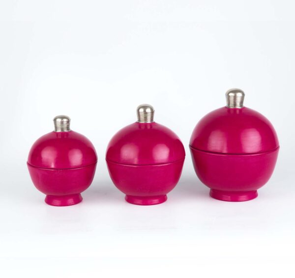 Eggplant Jewlery box tadelakt style (set of 3)