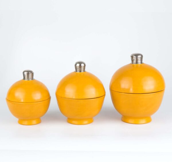 Moustard Jewlery box tadelakt style (set of 3)