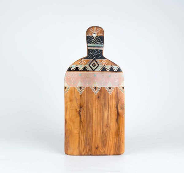 Olive wood painted presentation board