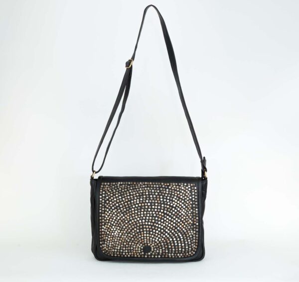 women leather bag with rivet