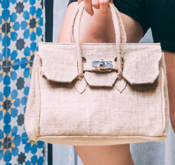 Jute Canvas Bag, Hermes Kelly Bag Revisited A La Marocaine