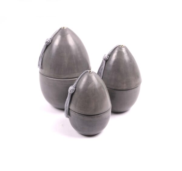 boite oeuf gris tadelakt (lot de 3)