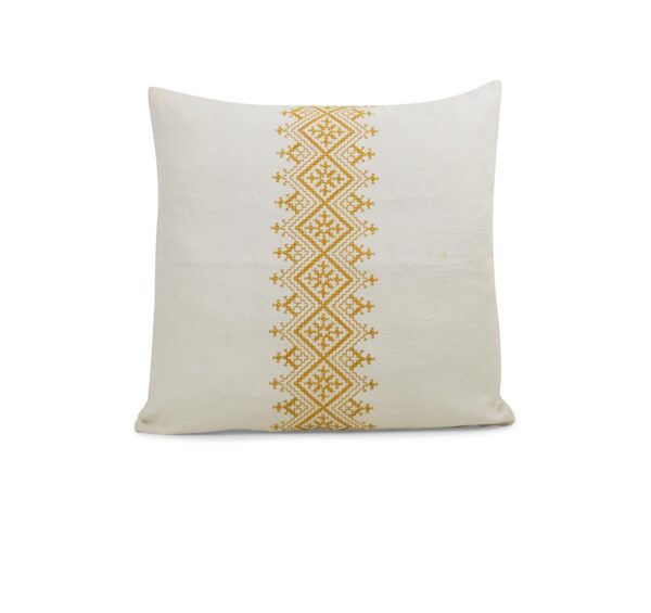 cushion kiria and yellow embroidery -Large size-