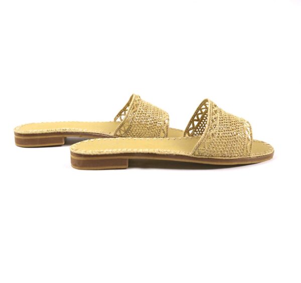 Raffia Flat Slide Sandal