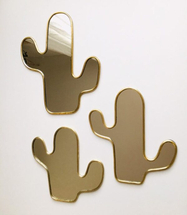 Copper cactus mirror