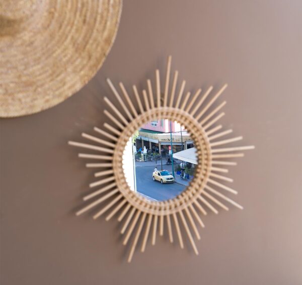 Sun wall mirror