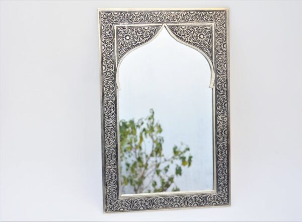White arch copper mirror
