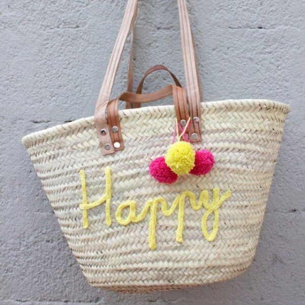 Palm leaves Basket / Bag with customizable message