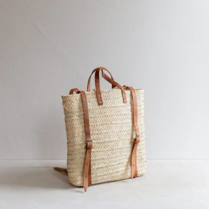 Trendy palm leaves backpack