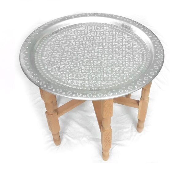 Oriental coffee table | Clear | Ø 60 cm | Oriental table in wood and decorated for your living room