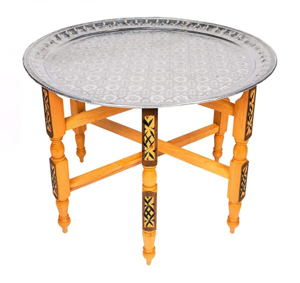 Orient Moroccan Plateau Table Low Table, 80 cm diameter