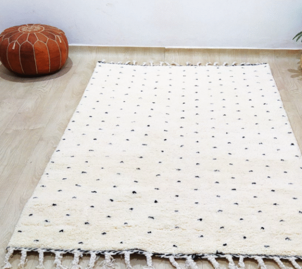Minimalist wool rug