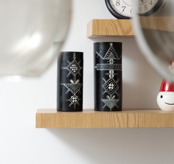 Tattooed vase ethnic motifs